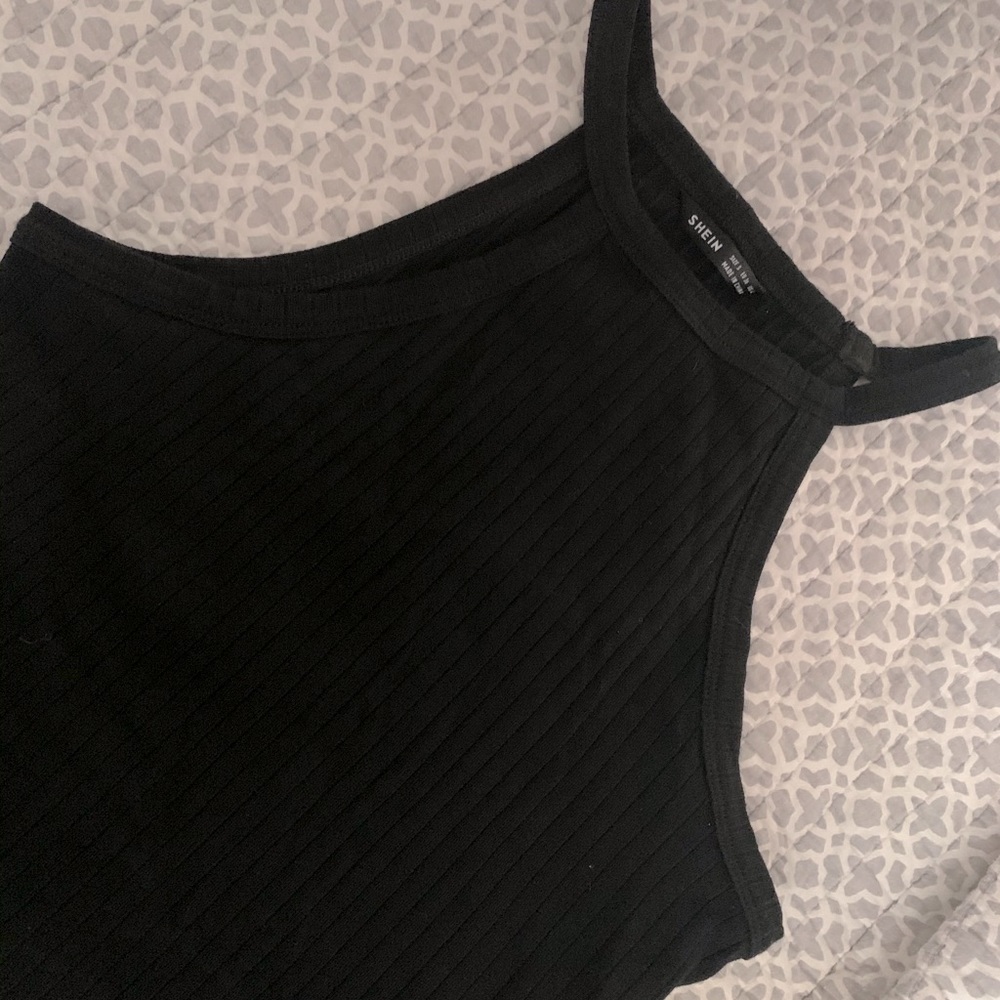 S | Shein | Mock Neck Ribbed Bodysuit